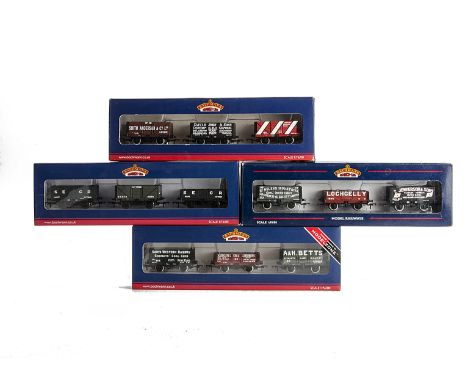 Bachmann 00 Gauge Freight Stock: Four 3-wagon sets, including three Bachmann Club editions, (SE&CR, Private Owners 2008/9 and