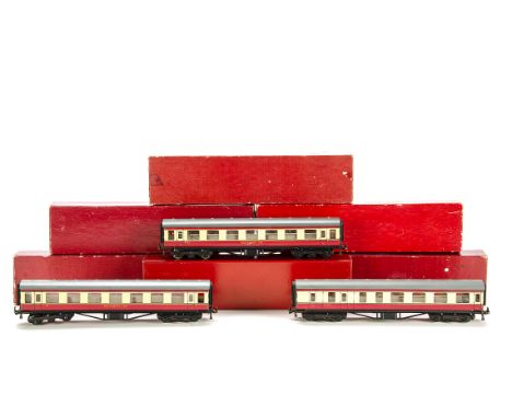 Trix Twin Railway 00 Gauge Scale Length Coaching Stock: BR red/cream coaches comprising Restaurant Cars (3), 1st Class Saloon