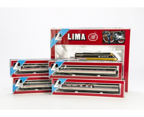 Two Lima 00 Gauge High Speed Train Units: including a three-car train pack with powered and trailing end cars and one centre 