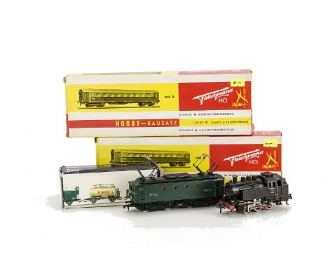 HO Gauge Locomotives and Stock by Fleischmann and Hornby Acho: comprising a Hornby-Acho BB-8144 Electric Locomotive in SNCF g