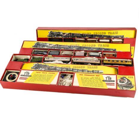 Trix Twin Railway 00 Gauge 14v AC pre-war sets:  a trio of LNER sets, comprising 4/314 Suburban Passenger with early post-war
