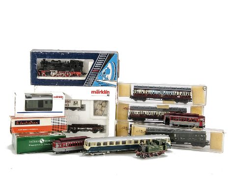 Continental HO Gauge Locomotives and Stock by Various Makers: including Rivarossi 0-6-0 Locomotive FS 2049, Gutzold 2-6-2T Lo