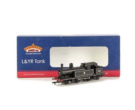 A Bachmann 00 Gauge ex-L&YR Aspinall 2-4-2 Tank Locomotive: ref 31-166, the locomotive in lined BR black as no 50636, in orig