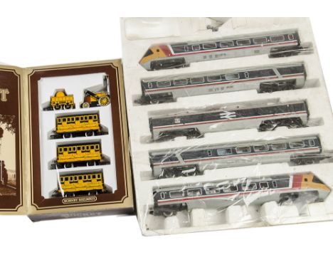 A Hornby 00 Gauge 'Stephenson's Rocket' Train Pack and Advanced Passenger Train Pack: Ancient and Modern'  - the former inclu