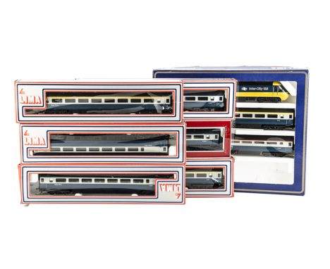 Two Lima 00 Gauge High Speed Train Units: including two 'Golden Series' four-car train packs with powered and trailing end ca