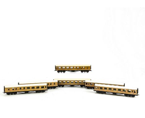 Trix Twin Railway 00 Gauge Scale Length Coaching Stock: LNER Teak Pre-war coaches comprising Restaurants (2), 1st Class, and 