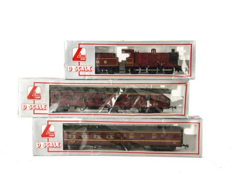 Lima O Gauge 2-rail Electric Class 4F Locomotive and Coaches: comprising LMS red Class 4F 0-6-0 Locomotive no 4683 and tender