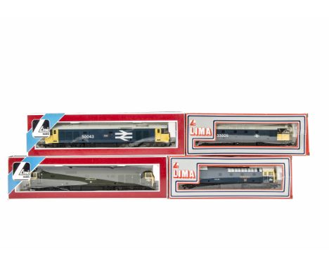 Lima 00 Gauge Diesel Locomotives: an identical lot, including Class 50 'Eagle' in BR large-logo blue, another 'Sir Edward Elg