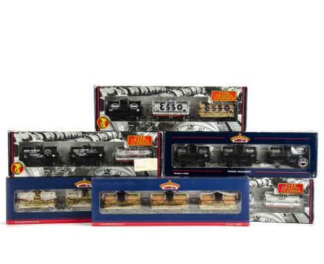 Bachmann 00 Gauge Freight Stock: Six 3-wagon sets, all tankers, including Esso (two different), BP and Berry Wiggins, a Bachm