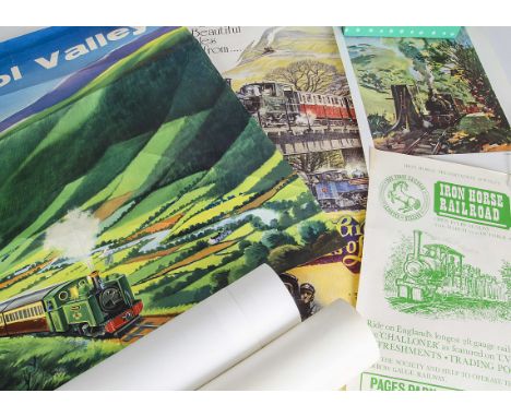 Two BR Welsh Railway Posters Small Cuneo Prints and Other Items:  including a BR late '50's/early '60's 'Rheidol Valley' post
