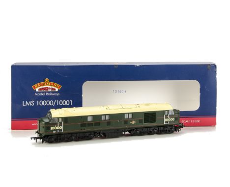 A Bachmann 00 Gauge ex-LMS Experimental Diesel Locomotive '10000': ref 31-995, the locomotive in lined BR green, in original 
