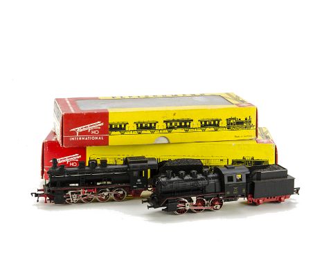 Fleischmann HO Gauge Locomotives: comprising ref 4145 0-8-0 tender locomotive 55 2781 and ref 4125 0-6-0 tender locomotive 'L