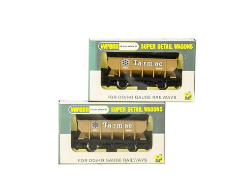 A pair Wrenn 00 Gauge W5056 'Tarmac' Hopper Wagons,  in original window boxes, E, box VG some fading (2)