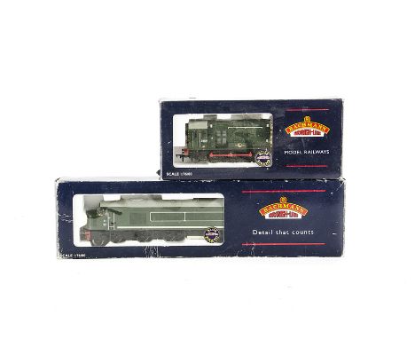 Two Bachmann 00 Gauge BR Green Diesel Locomotives: comprising 32-650 'Peak' Class 1-Co-Co-1 no D1 'Scafell Pike' in BR green,