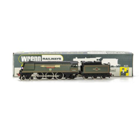 A Wrenn 00 Gauge W2266A Airsmoothed West Country Class 'City of Wells' with 'Golden Arrow' Insignia: Limited Edition in BR gr