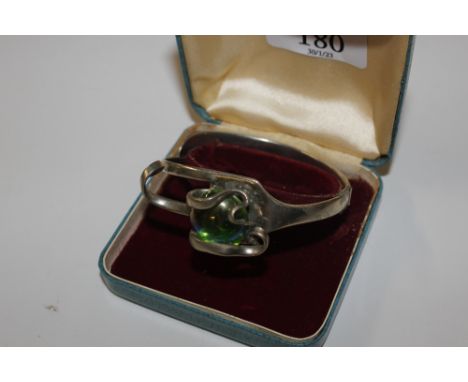 A Mexican silver bangle 
