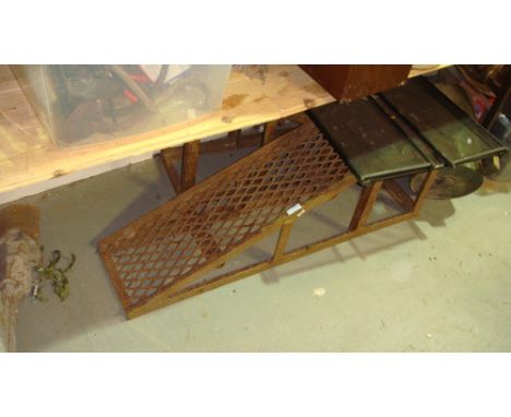 Car ramps & plough shaft & water tank for stationary engine