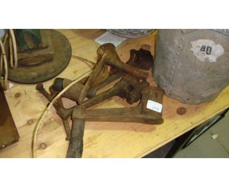 5 x Vintage stationary engine starting handles