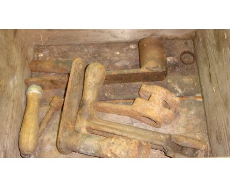 4 x vintage stationary engine starting handles