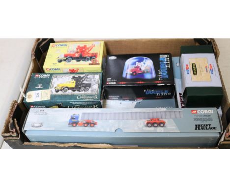 8 Corgi. 4x Heavy Haulage- Scammell Constructor and 24 Wheel Low Loader (17601), Hills of Botley (17601). MAN Tractor Unit, B