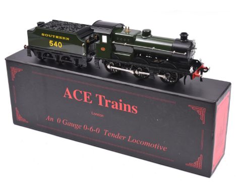 An Ace Trains O gauge Southern Railway Q Class 0-6-0 tender locomotive, 540, in unlined dark green livery. For 3 rail running