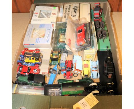 A quantity of Various Makes. Including Corgi Vintage Glory Garrett Showmans Tractor 'Little Billy'. Classic Car Series 1932 B