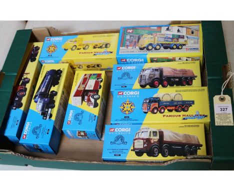 8 Corgi. 3x ERF 8-wheel rigids. 'August 1995 a milestone in the history of Corgi. Plus another, 'ERF Parts Dept' and also a m