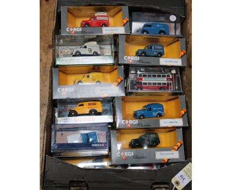 40 Corgi Classics and various makes.  20x Morris 1000 vans, liveries include- NAMAC 25, Post Office Telephones, Hi-Dri, Castr