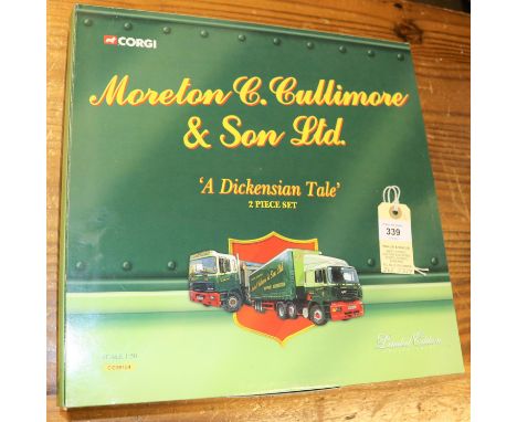 Corgi Limited Edition boxed set 'Moreton C. Cullimore &amp; Son Ltd' boxed set. (CC99154). Comprising ERF ECS with a Curtains