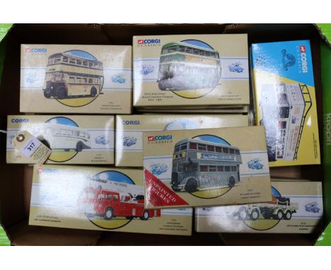 15 Corgi Classics. Buses - 2x Guy Arab Utility Bus, City of Oxford and London Transport, War time livery. Sunbeam Trolleybus,