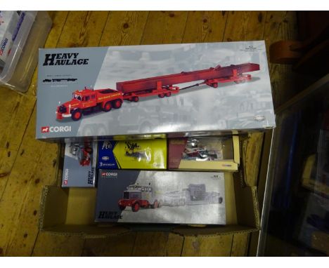 6 Corgi. 3x Heavy Haulage. Scammell Contractor, 2x Dyson Trailers and Crane Girder Load (18004). Scammell Contractor, Sunter 