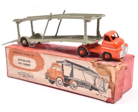 Morris &amp; Stone 'Working Model Of Articulated Car Carrier. Loosely based on a Bedford 'S' Type tractor unit in orange with