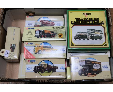 12 Corgi. A Pickfords set of 3 vehicles. Transport of the Early 50's 2 vehicle set. Transport Through The Ages 2 vehicle set.
