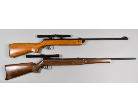 A .22 Calibre Under Lever Air Rifle, by Original, blue steel barrel, 19ins, with blue steel action, hard wood stock and fore 