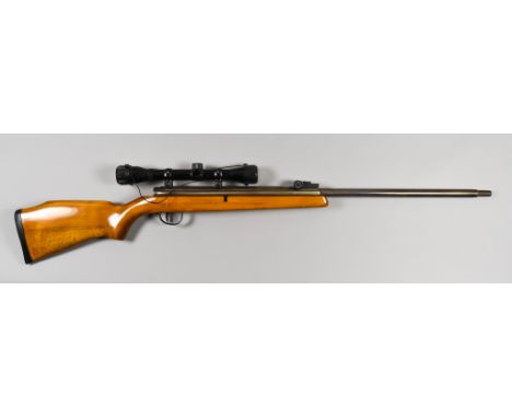 A .22 Calibre Side Lever Air Rifle, by Webley &amp; Scott Ltd, model Ospray, 19ins barrel, semi clean back action, light wood