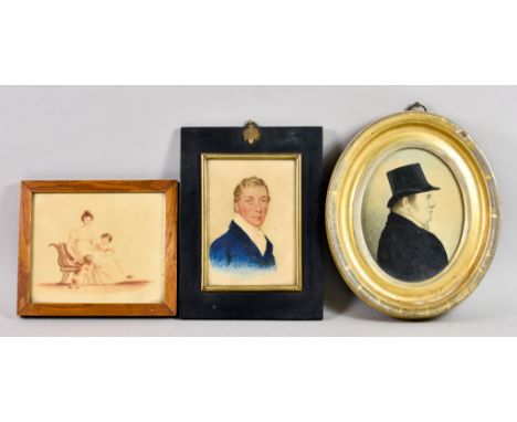 Early 19th Century English School - Miniature - Shoulder length portrait of Robert Campbell, 5.37ins x 4ins, miniature monoch