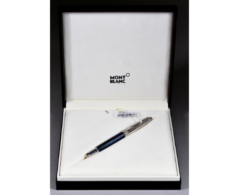 A Mont Blanc "Meisterstuck" Ballpoint Pen, "Blue Hour Classique", Model M23370, in original fitted case with papers