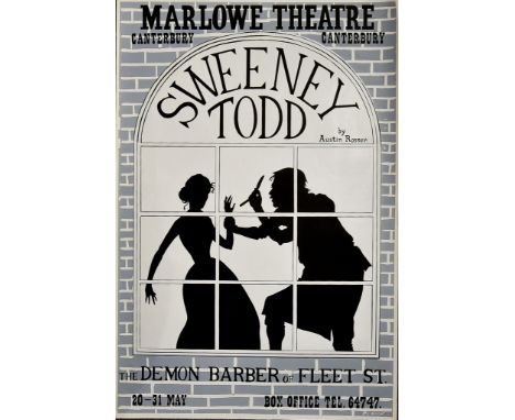 Thirteen Late 20th Century Theatre Production Posters, including - "Sweeney Todd, The Demon Barber of Fleet Street", "Sleepin