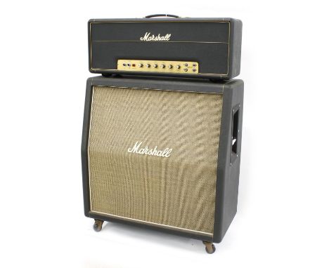 1972 Marshall JMP 1987 Lead guitar amplifier, made in England, ser. no. S/A4054D, with original dust cover; together with a m