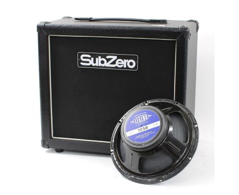 Sub Zero 1 x 10" guitar amplifier speaker cabinet; together with an Eminence Legend 1058 10" speaker 