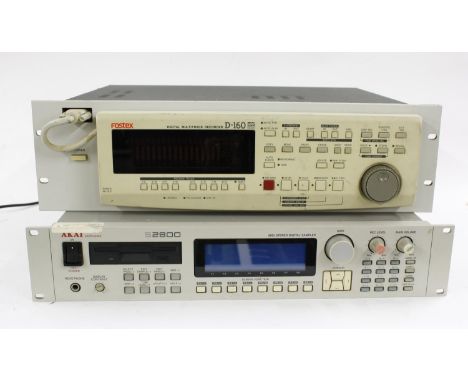 Akai Professional S2800 rack unit; together with a Fostex D-160 digital multi-track recorder rack unit and a Soundtech Series