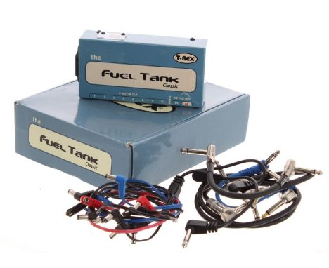 T Rex Fuel Tank Classic guitar effects pedal power bank; together with a small selection of patch leads, boxed 