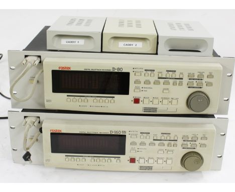 Fostex D-80 Digital Multitrack Recorder rack unit; together with a Fostex D-160 Digital Multitrack Recorder rack unit; also t