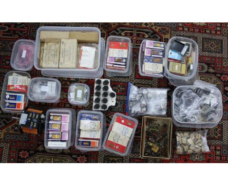 Large selection of record player spares including Garrard and other stylus pressure gauges,&nbsp;a large selection of vintage