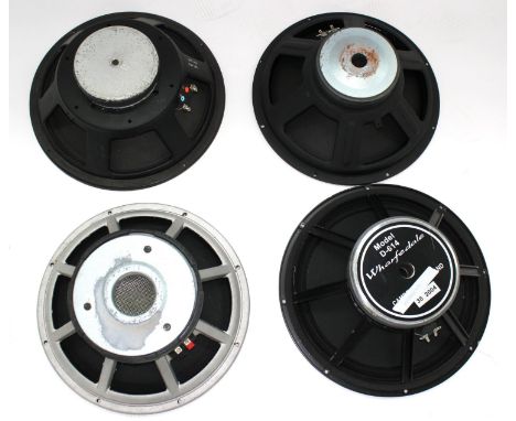 Four 15" speakers to include a Wharfedale D-614 15" speaker and three others (4) 