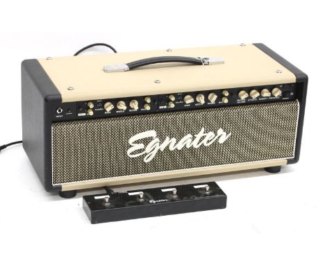 Egnater Mod 50 guitar amplifier, made in USA, fitted with 'SL (Super Lead)' and 'VX' modules, with dust cover, foot switch an