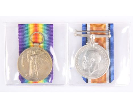 A FIRST WORLD WAR PAIR,&nbsp;comprising British War Medal and Victory Medal, to 252519 CPL.A.G.HAZELDINE.DURH.L.I.