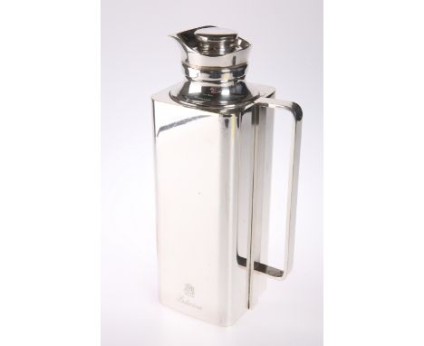 A BALLANTINES SILVER-PLATED THERMOS FLASK