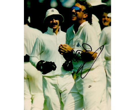 Ian Botham signed 10x8 colour photo. Ian Terence Botham, Baron Botham, Kt, OBE (born 24 November 1955) is an English cricket 