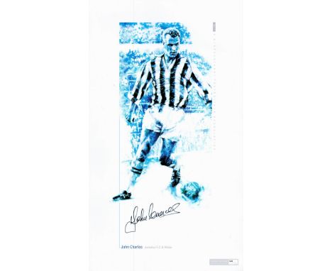 John Charles signed 16x10 Juventus and Wales football heritage print limited edition 101/300. William John Charles CBE (27 De